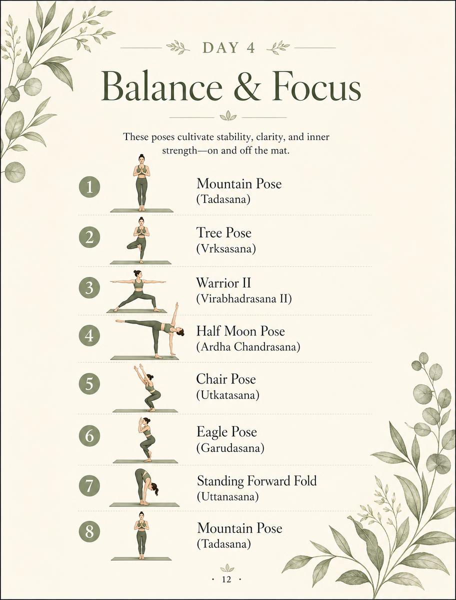 Day 4 — Balance and focus yoga sequence page